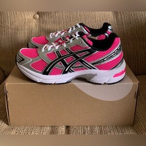 NEW Asics GEL-1130 Women's Pink Glo Pure Silver - SIZE 7 Shoes Sneakers Black